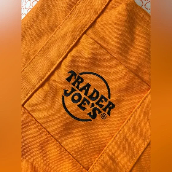 Trader Joe's Orange Mini Tote Bag - Picture 7 of 8